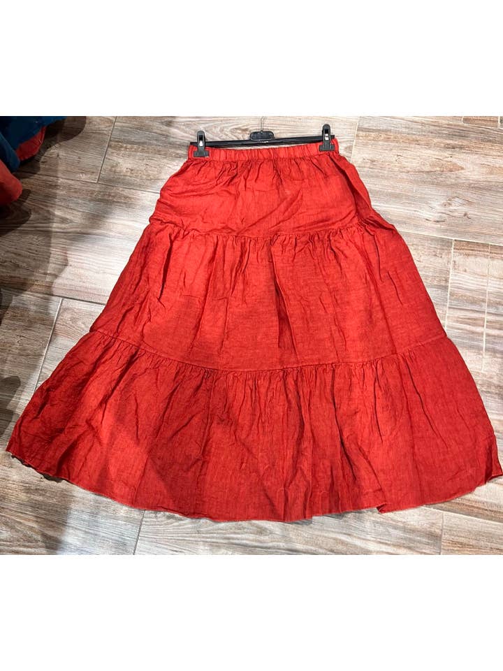 LÉA & LUC - Wholesale Skirt - Women's - 100% Linen Skirt REF. 83486