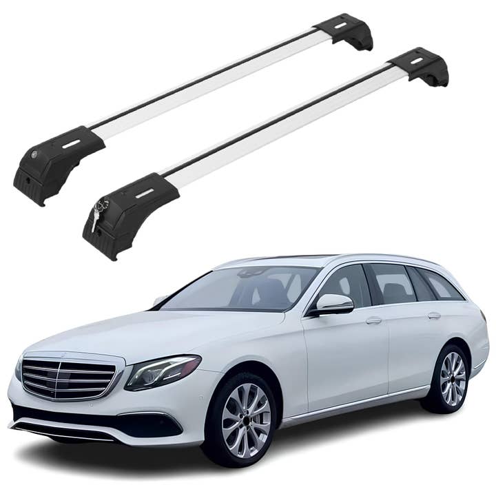 Erkul Roof Rack Cross Bars for Mercedes E-Class Wagon 2017-2023 - Silver for wholesale by Erkul Auto USA