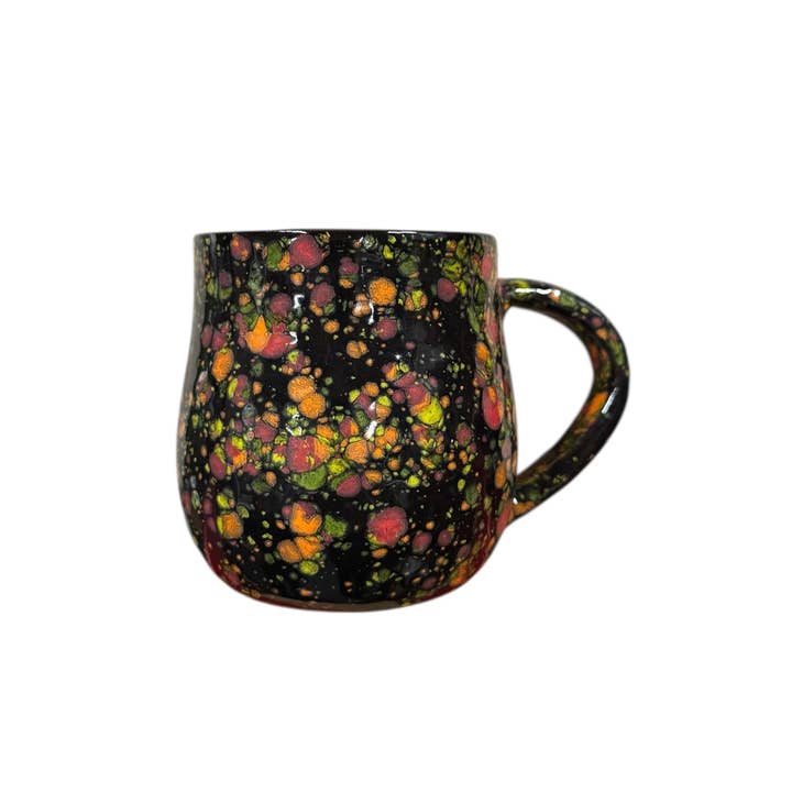 Haiti Fair Trade- Papillon Marketplace - Wholesale Coffee Mug - Medium Mug- Black Confetti