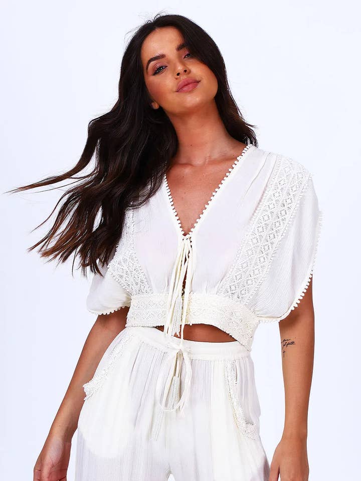 Palazzo Top Rayon Crepe for wholesale by Love Birds