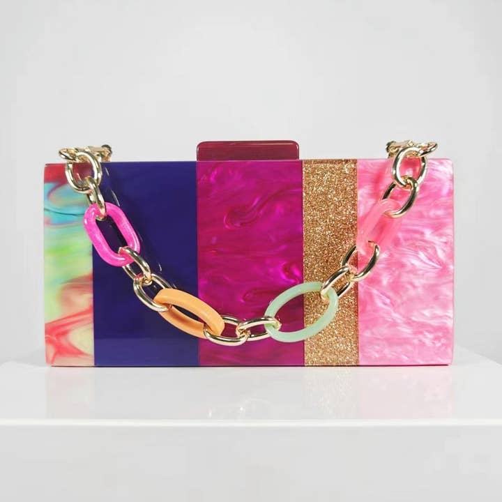 Marble Acrylic Pearl Clutch Stylish Crossbody Bag_CWAB5961 for wholesale by ACCITY