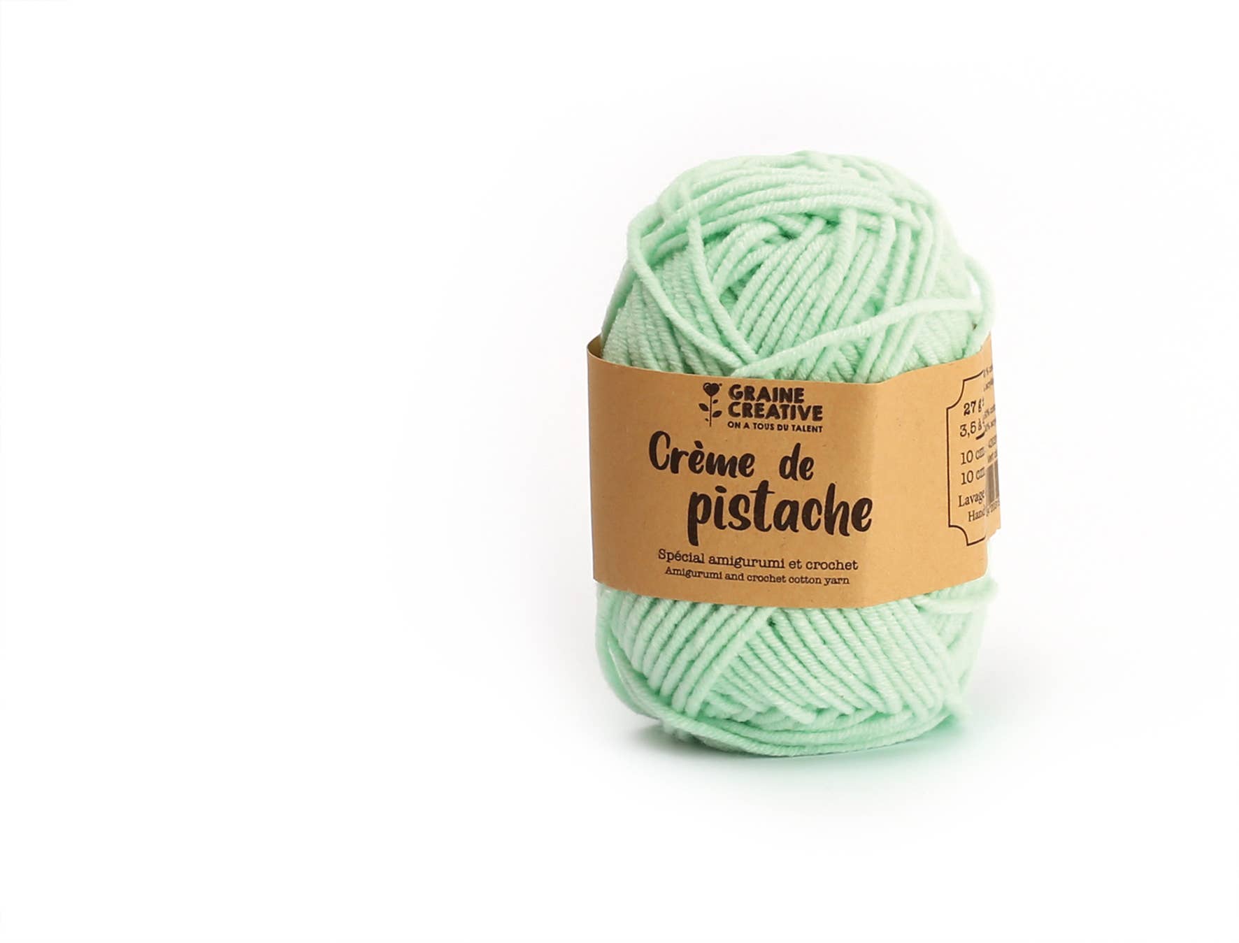 Graine Créative - Wholesale Yarn - SPECIAL AMIGURUMI PISTACHIO CREAM LIGHT GREEN COTTON YARN