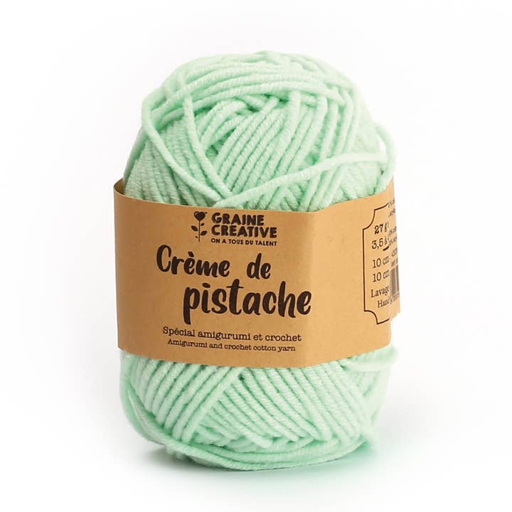 Graine Créative - Wholesale Yarn - SPECIAL AMIGURUMI PISTACHIO CREAM LIGHT GREEN COTTON YARN0