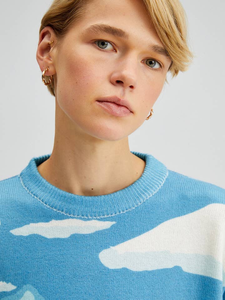 PATTERNED KNITTED JUMPER for wholesale on Faire2