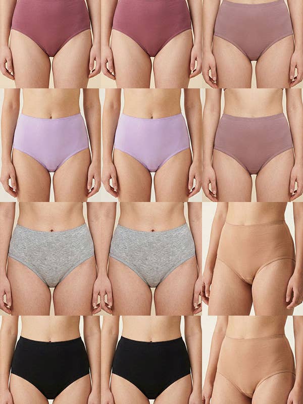 Culotte femme taille haute en coton doux extensible - 70071-PTY pour la vente par Best Underwear Line