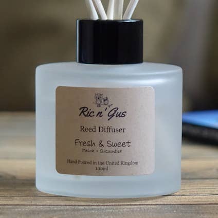 Fresh & Sweet (melon + cucumber) Reed Diffuser for wholesale by Ric n'Gus Candles