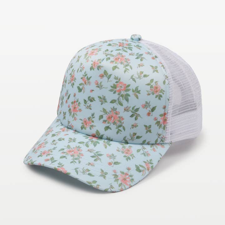 David And Young - Wholesale Trucker Hat - Women's - FLORAL PRINT FOAM TRUCKER HAT1