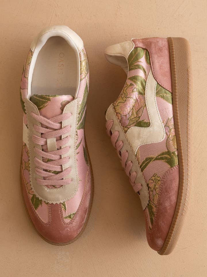 The Kyla | Rose Garden Classic Low Top Sneakers for wholesale by OASIS SOCIETY