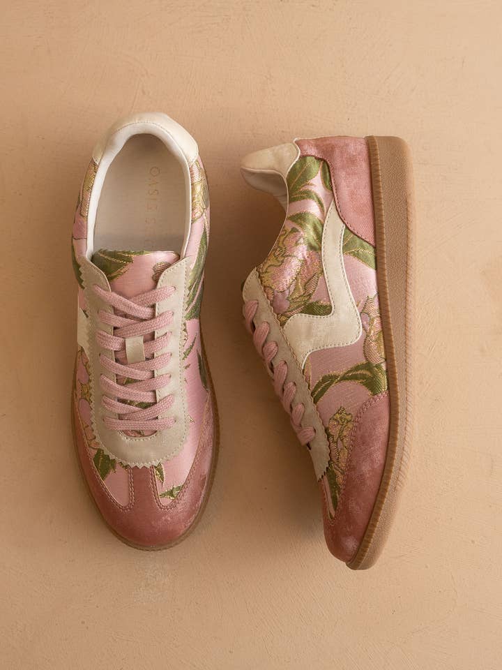 The Kyla | Rose Garden Classic Low Top Sneakers for wholesale by OASIS SOCIETY