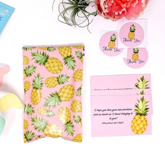 Eleven Fashion – wholesale Gift bag set/pack – 6x9 Pineapple Perfect Package Kit0