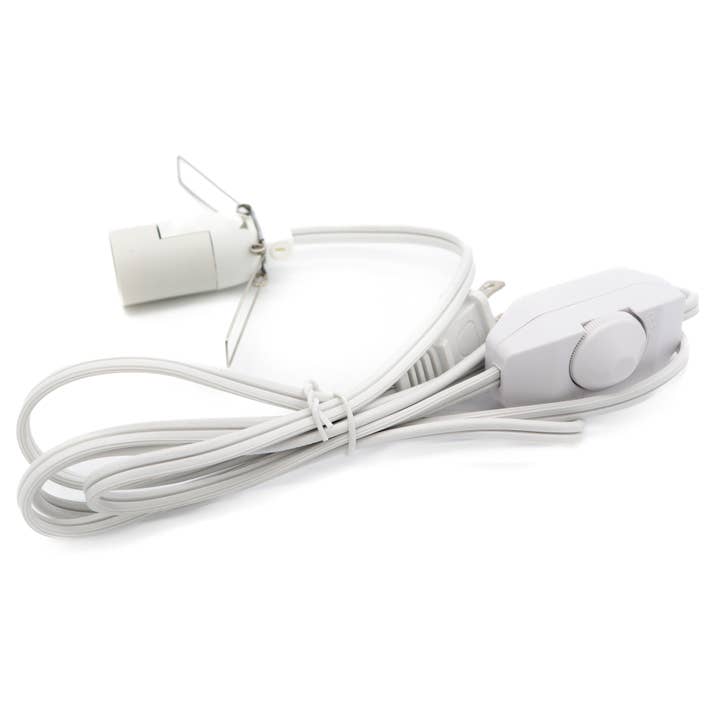 Himalayan Secrets - Wholesale Salt Lamp - WHITE UL Listed Lamp Cord w/ Dimmer Switch