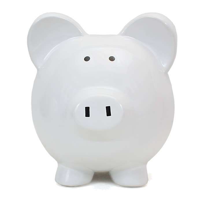 Child To Cherish® - Wholesale Money/Piggy Bank - Kids & Baby - Large White Ceramic Piggy Bank2