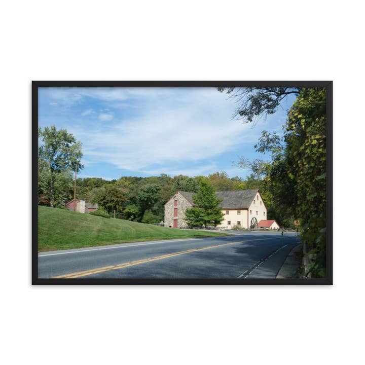 Greenbank Mill Sommar Landsbygdslandskap Inramad Konst för wholesale av Pipa Wall Art & Home Decor