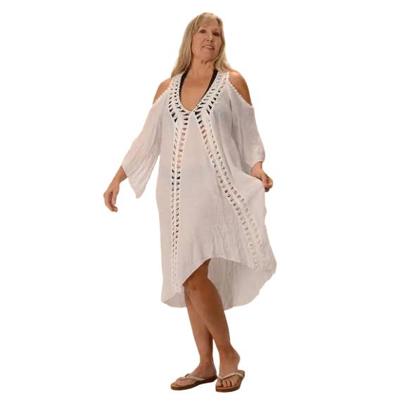 Caftano con Rifiniture all'Uncinetto per la vendita all'ingrosso da parte di Gypsy Rose