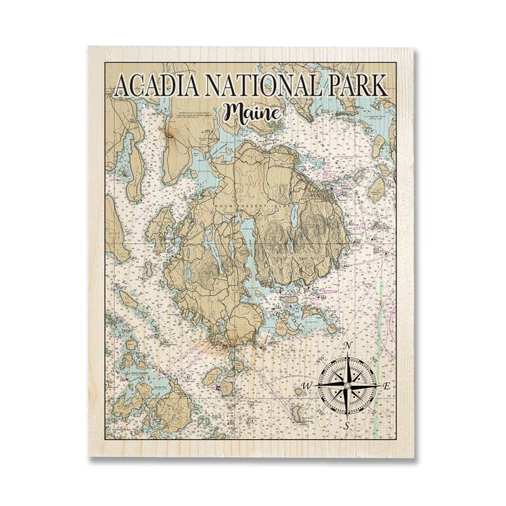 5X7 INCH WOOD MAP for wholesale by Map Mom