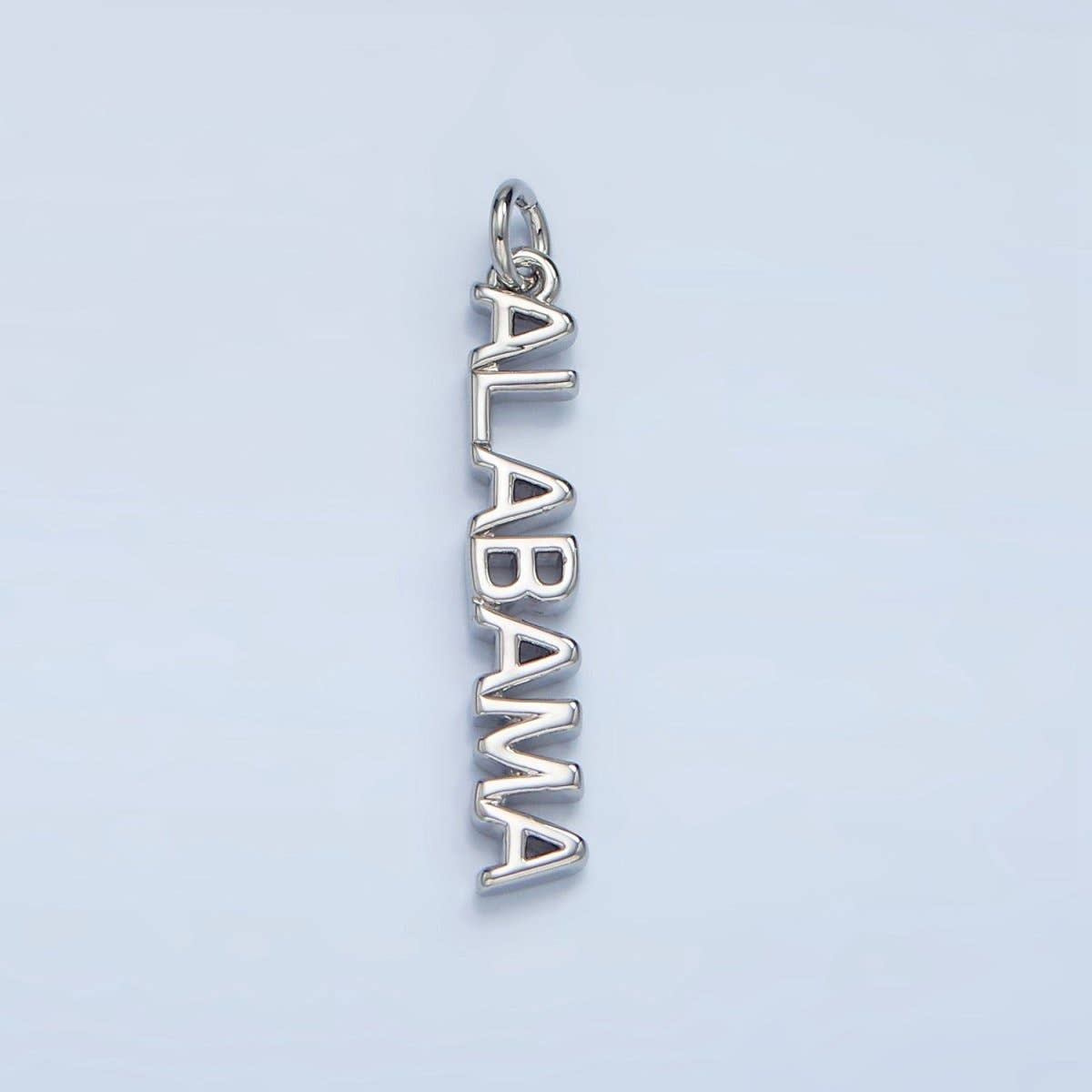 Aim Eternal - Wholesale Individual Charm/Pendant - 16K Gold Filled USA City States Script Tag Charm in Gold & Silver | D814 - D82321