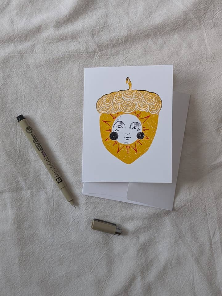 "Autumn" Notecard for wholesale by Moth Folk Studio