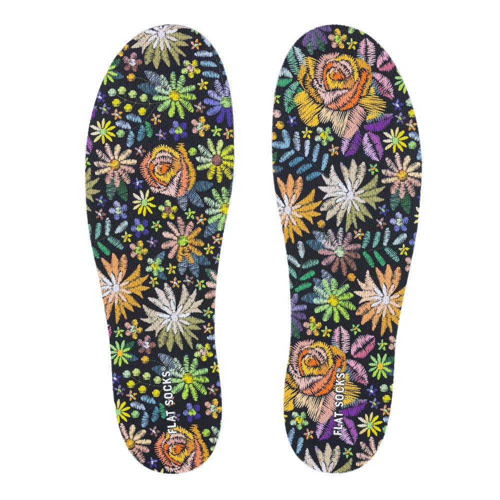 FLAT SOCKS - Wholesale Socks - Unisex - Floral Embroidery FLAT SOCKS8