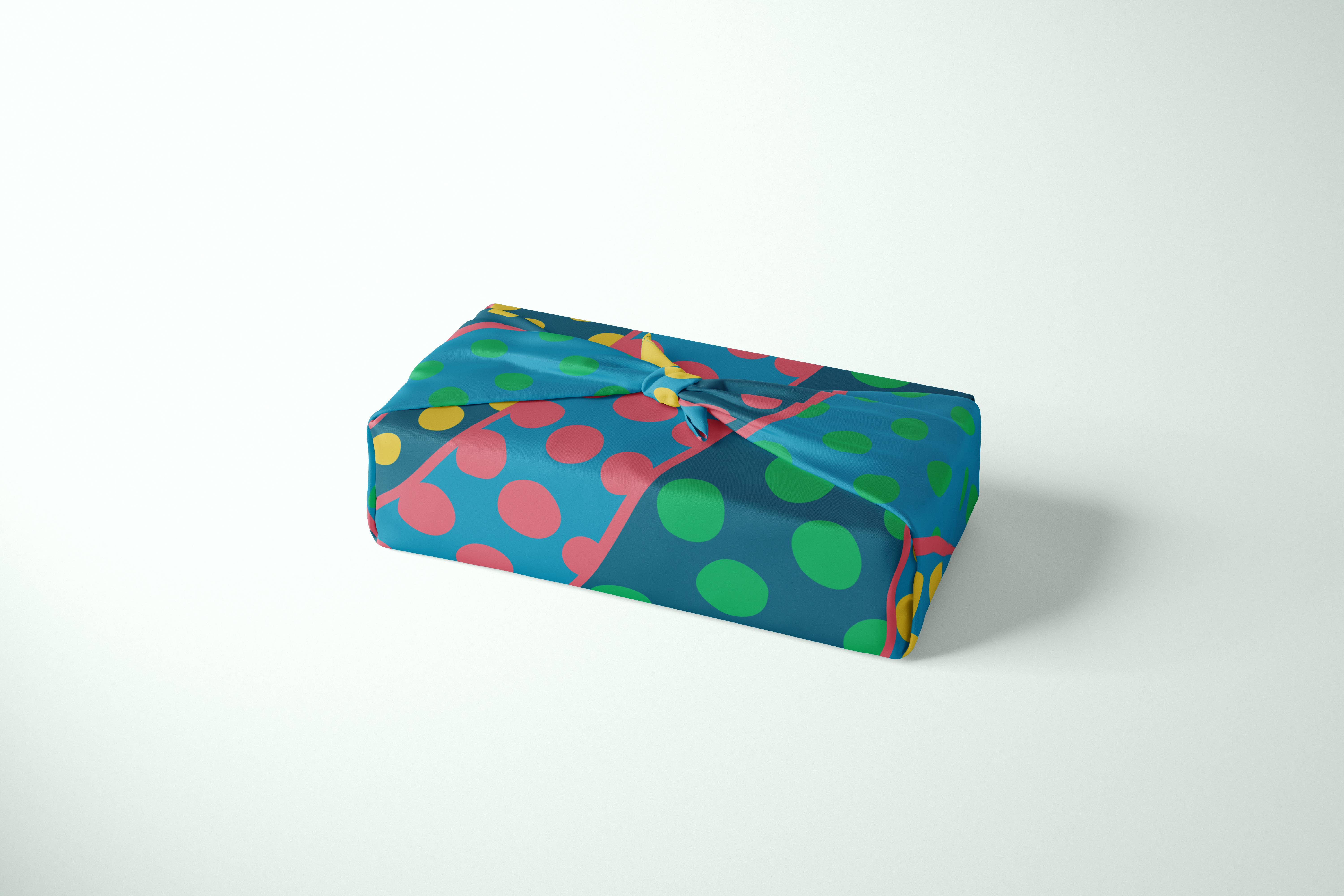 Keiko Furoshiki - Wholesale Flat Wrap - Furoshiki Reusable Japanese Fabric Gift Wrap Mameshibori2