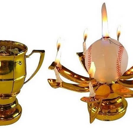 Exciting Candle - Wholesale Cake Candle - Baseball Trophy Birthday Candle