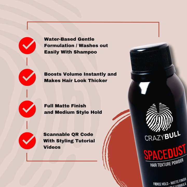 Crazy Bull – wholesale Volymgivande hårprodukt – Space Dust stylingpuder, 24-pack3