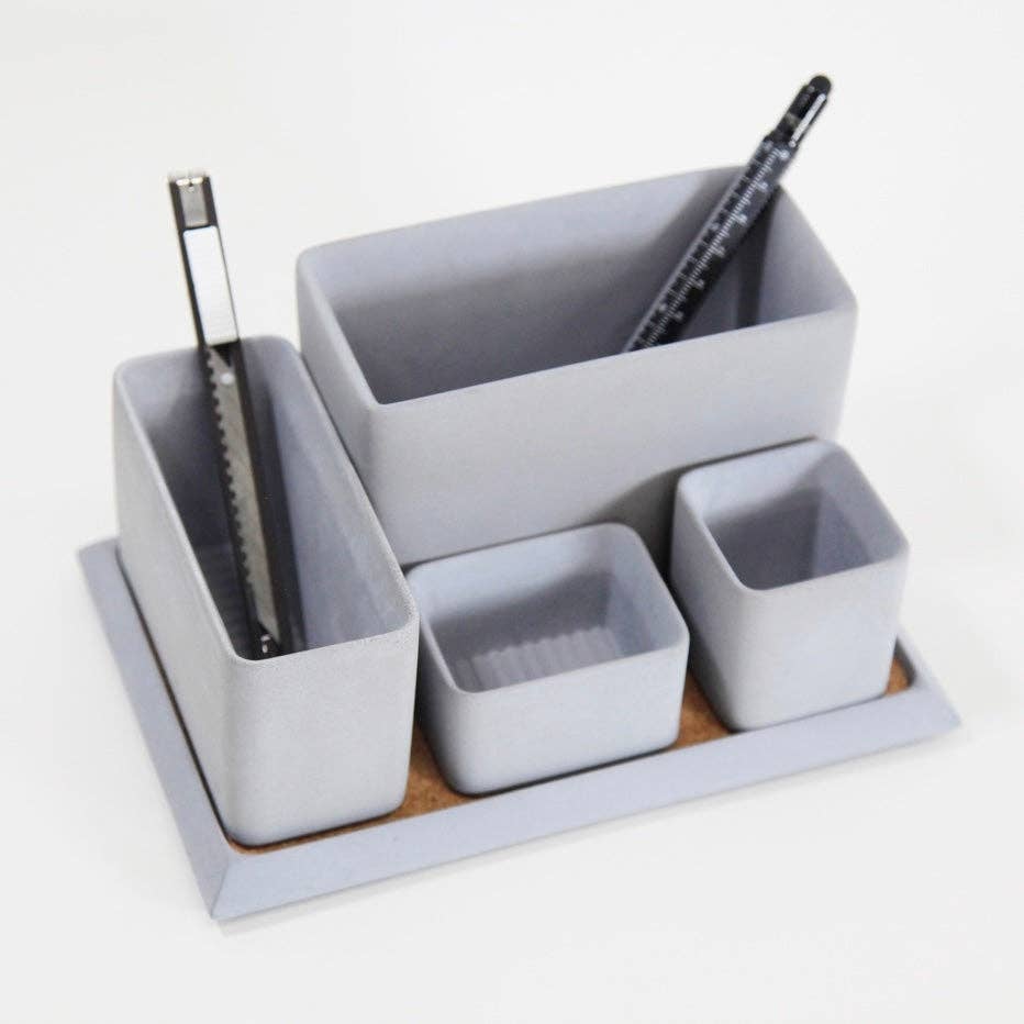 MMEP. – wholesale Desk organiser – Concrete Desk Organizer Set0