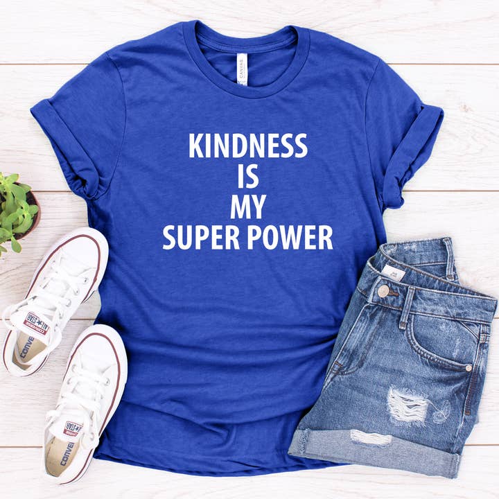 Kindness Is My Super Power Sights Ink Graphic Tee for wholesale by Sights Ink