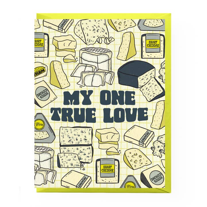 True Love Cheese Card for wholesale by Boss Dotty Paper Co.