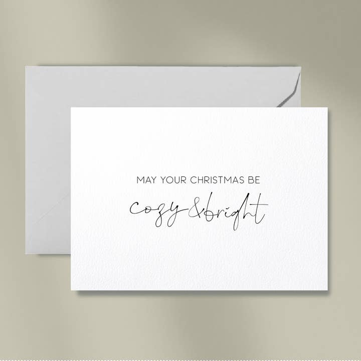 Må din jul vara mysig och ljus | kort med kuvert för wholesale av Debblschebbl Design Studio