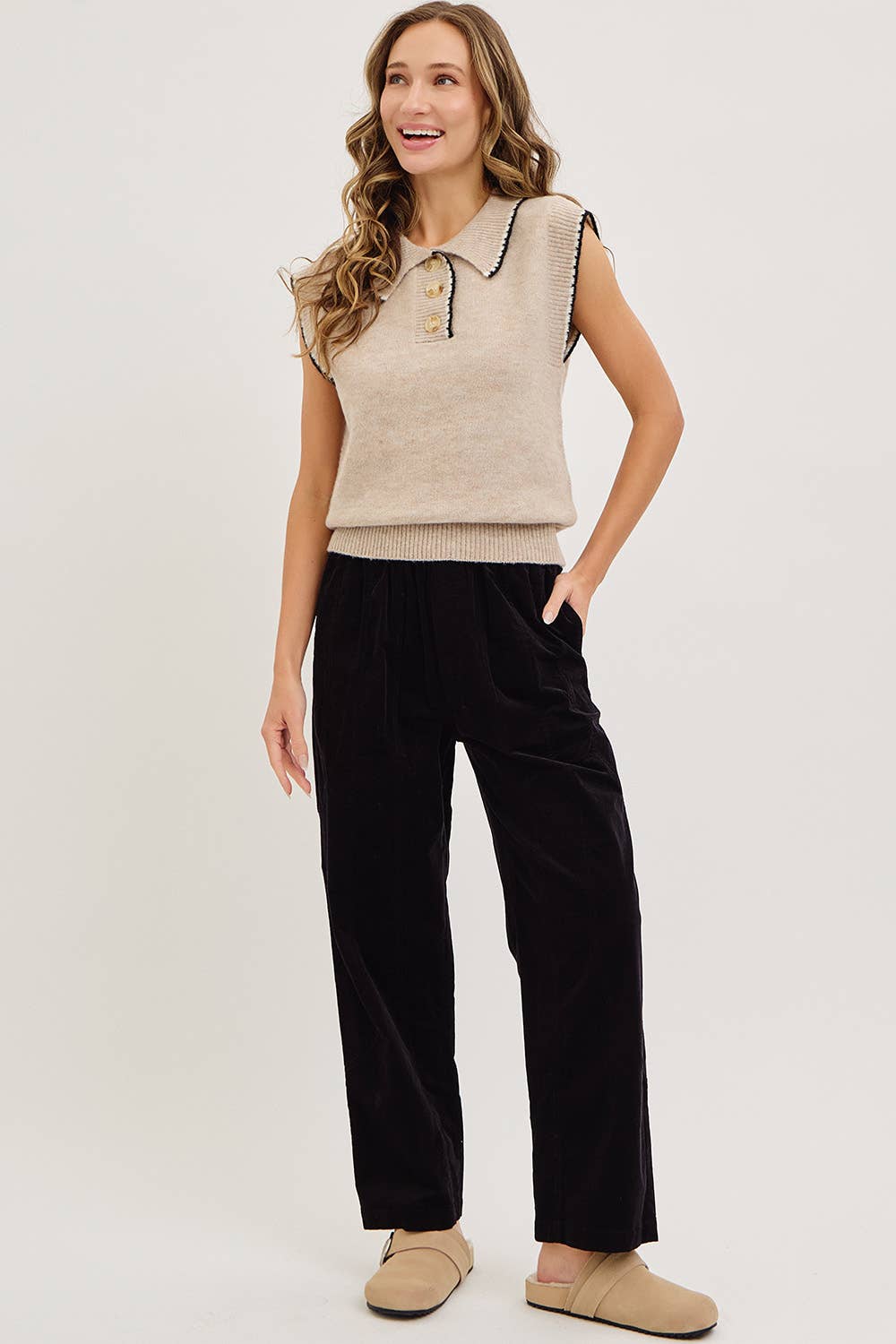 Sweet Lovely by Jen - Wholesale Pants - Women's - EASY CASUAL EVERYDAY PULL-ON RELAXED  CORDUROY PANTS 10