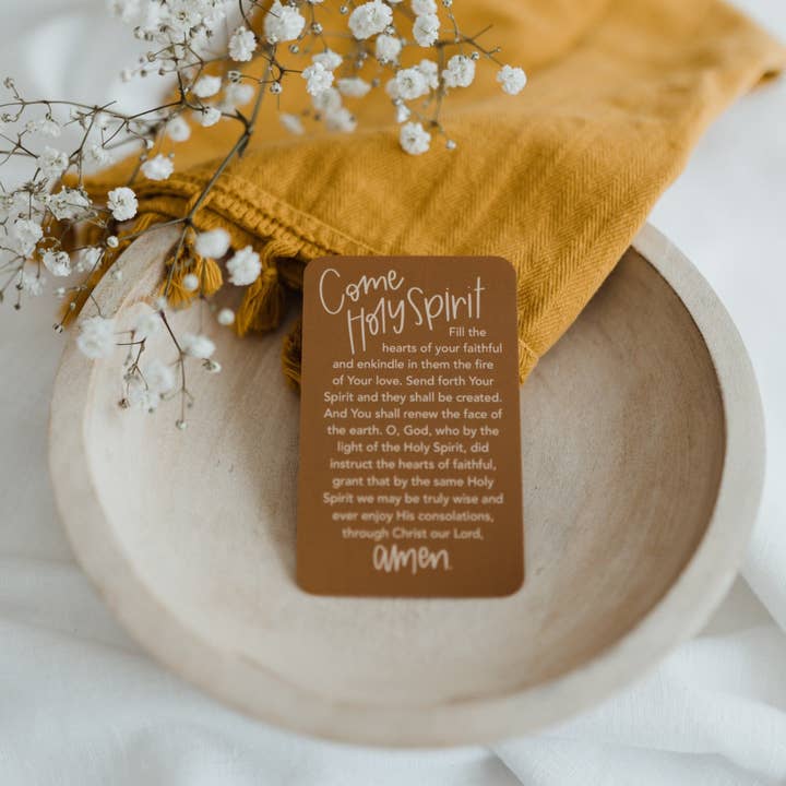 Come Holy Spirit Prayer Card for wholesale by Abundance of Grace
