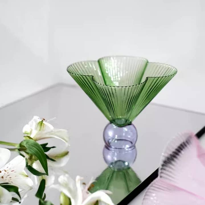 Filtrum Home - Wholesale Cocktail/Liquor Glass - Fancy Ribbed Martini Glass
