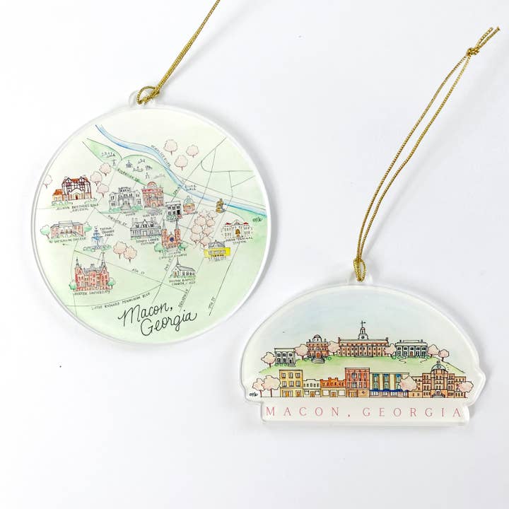 Natty Michelle Paperie – wholesale Ornament – Macon, Georgia Acrylic Ornaments1