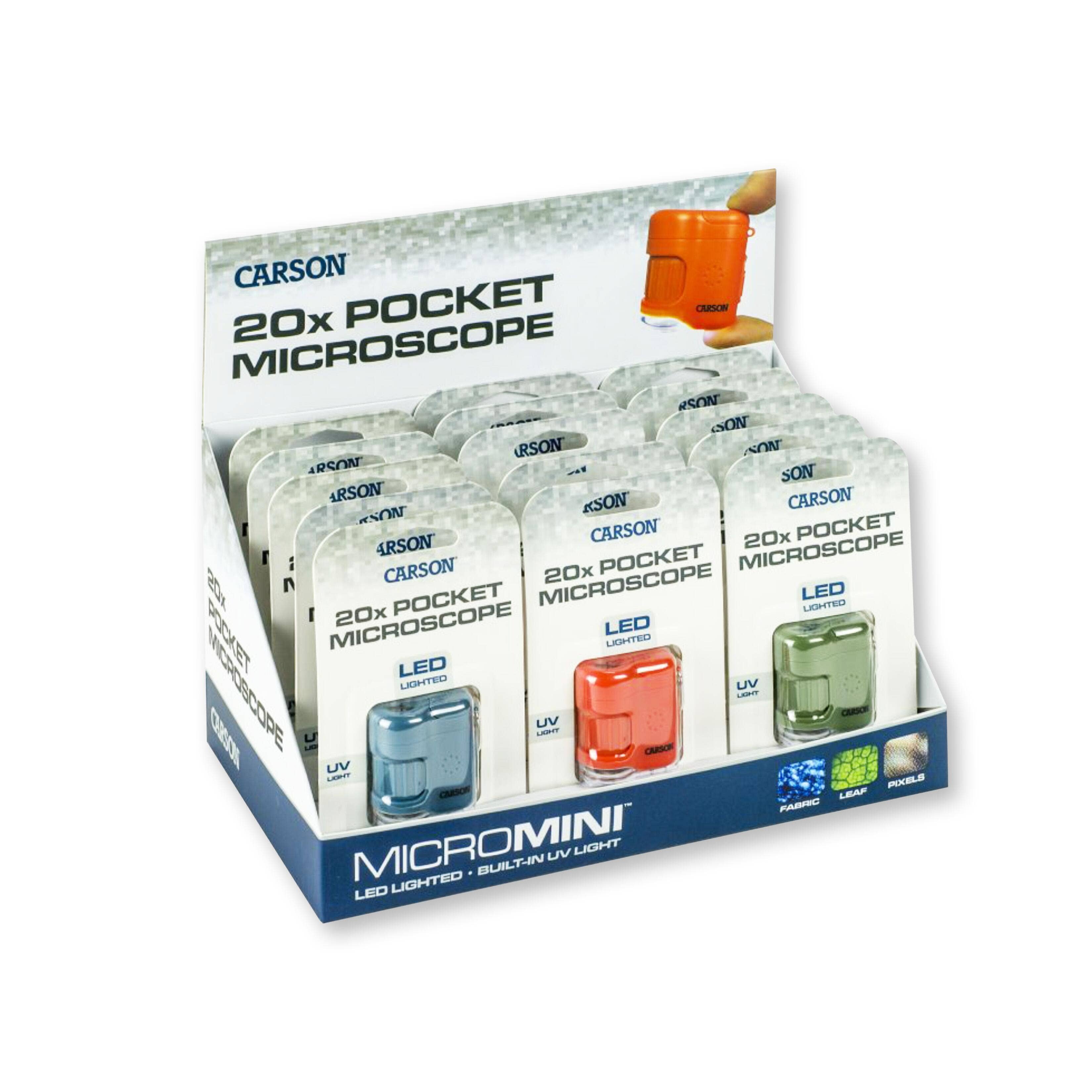 Carson - Wholesale Telescope/Microscope - Kids - MicroMini™ Pocket Microscope Countertop Display 15-pack2