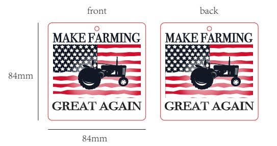 The Front Porch Label - Wholesale Car Freshener - Women's - Make Farming Great Again Air Freshener3
