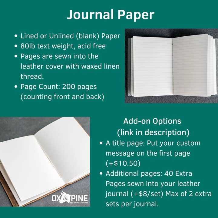 Ox & Pine - Wholesale Journal/Diary - Personalized Leather Journal4
