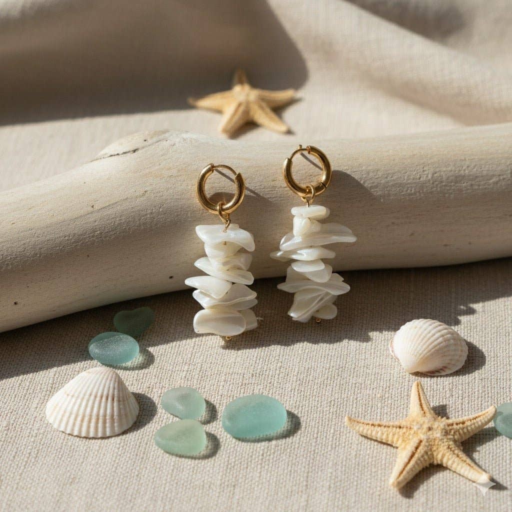 OE! - Wholesale Hoop Earrings - Shell Petals - cerchietti1