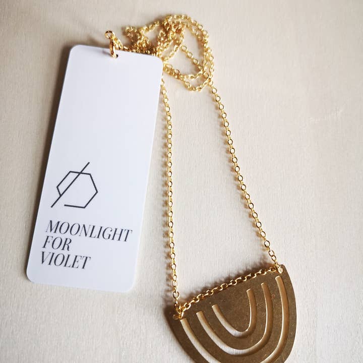 Wide Arched Bow Necklace for wholesale by Moonlight for Violet