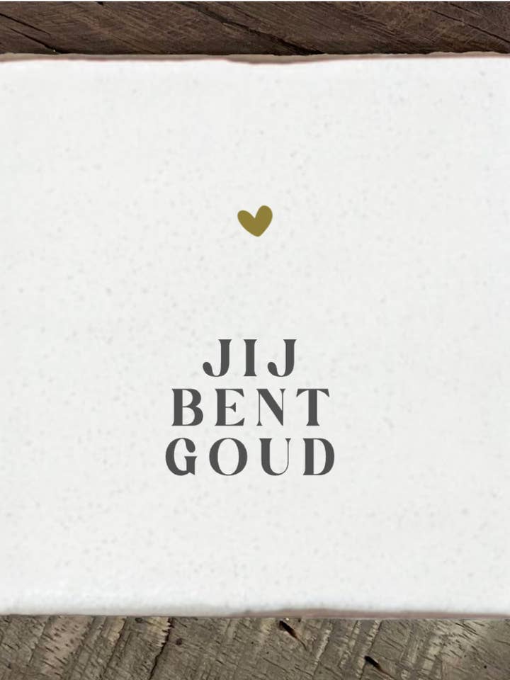 Carreau tu es en or - 10x10 cm pour la vente par Label2X B.V.