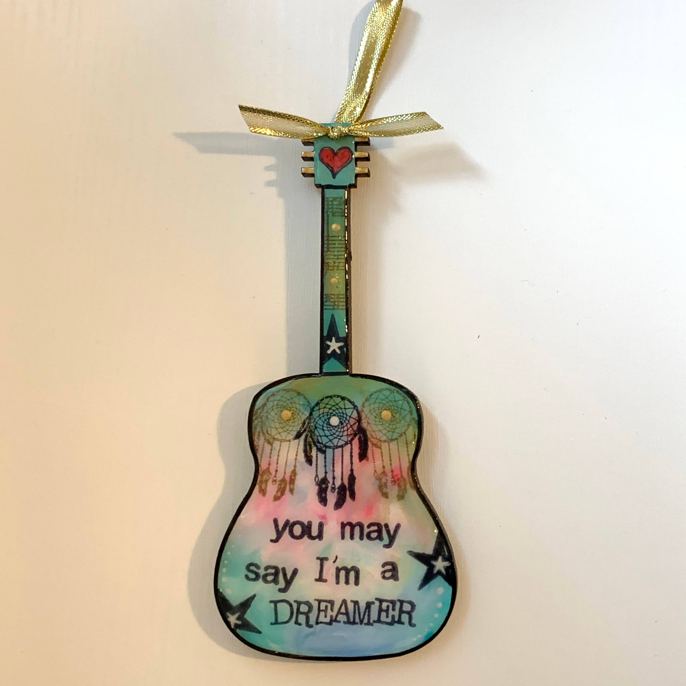 Clever Clogs Art - Wholesale Ornament - Dreamer, Imagine guitar3