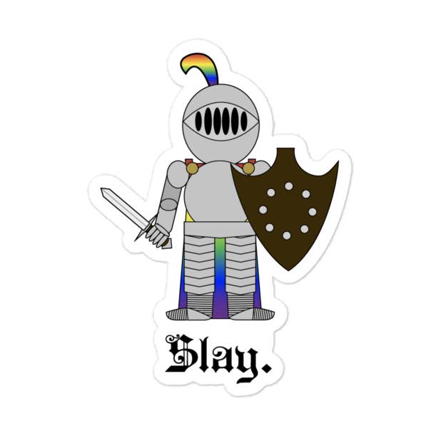 Slay. Sticker for wholesale by Missing Link Artistry