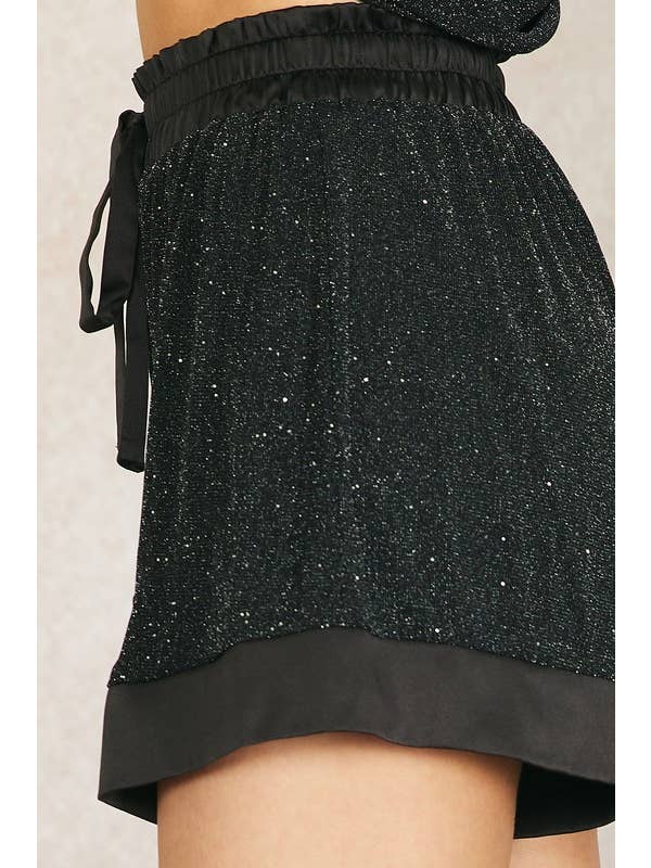 Black Shiny And Satin Shorts for wholesale on Faire5