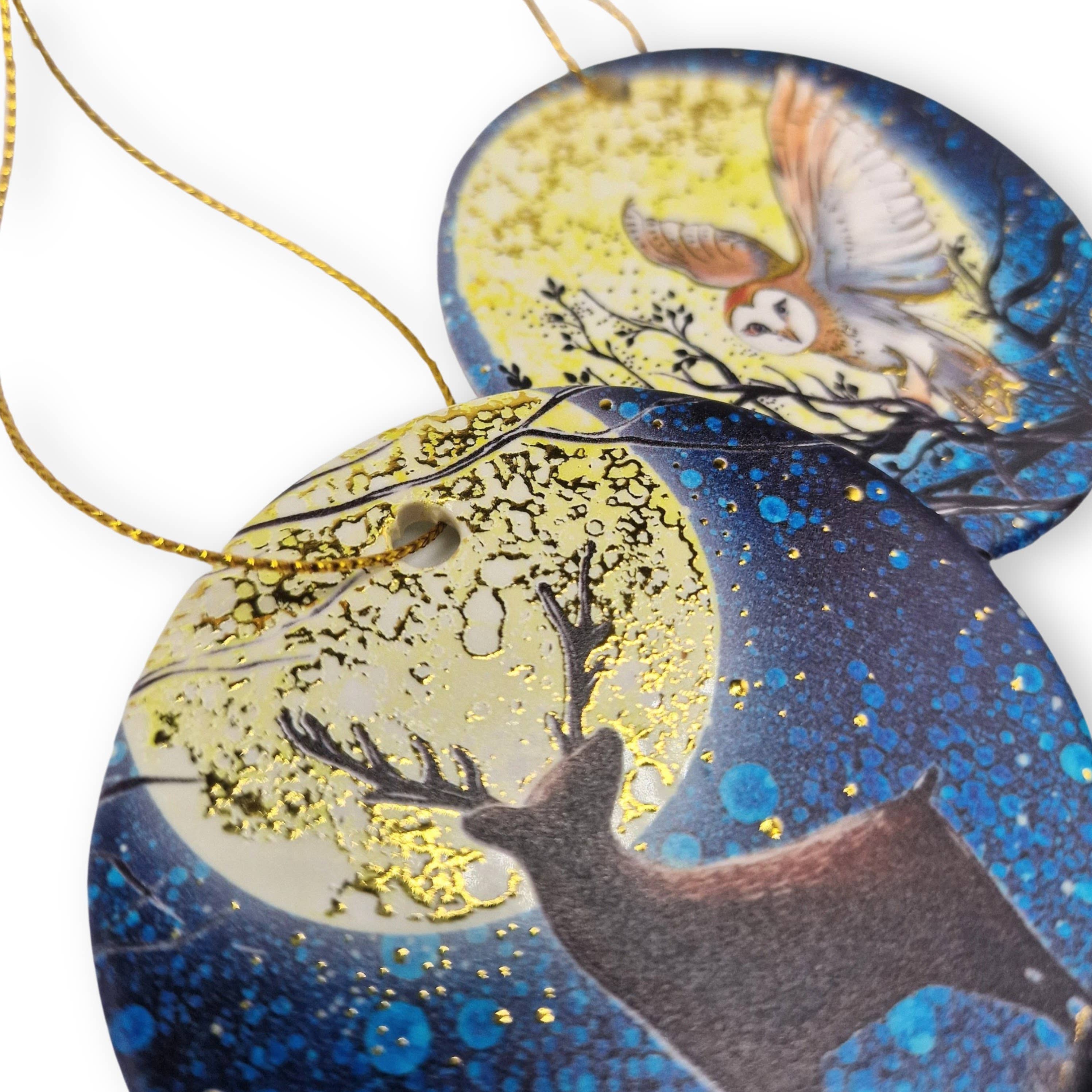 By Jo Crafts - Vente Objets de décoration - Décoration suspendue arbre hibou & cerf19