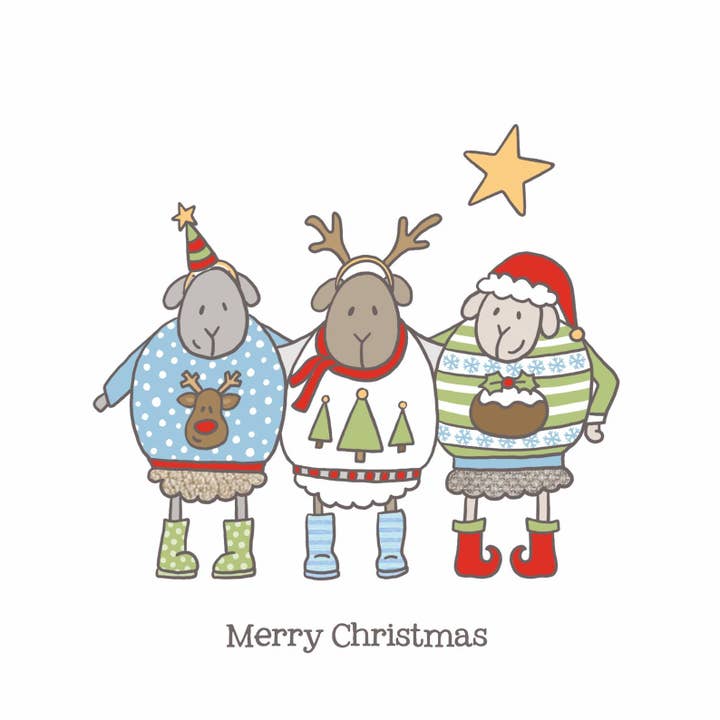 XMAS JUMPERS SHEEP CARD for wholesale by Felltarn