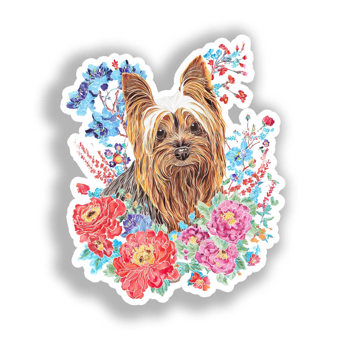 Yoonek Graphics – Adesivo por atacado – Autocolante de Cão Yorkshire Terrier # A017170