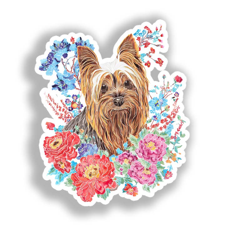 Yoonek Graphics – Adesivo por atacado – Autocolante de Cão Yorkshire Terrier # A0171700