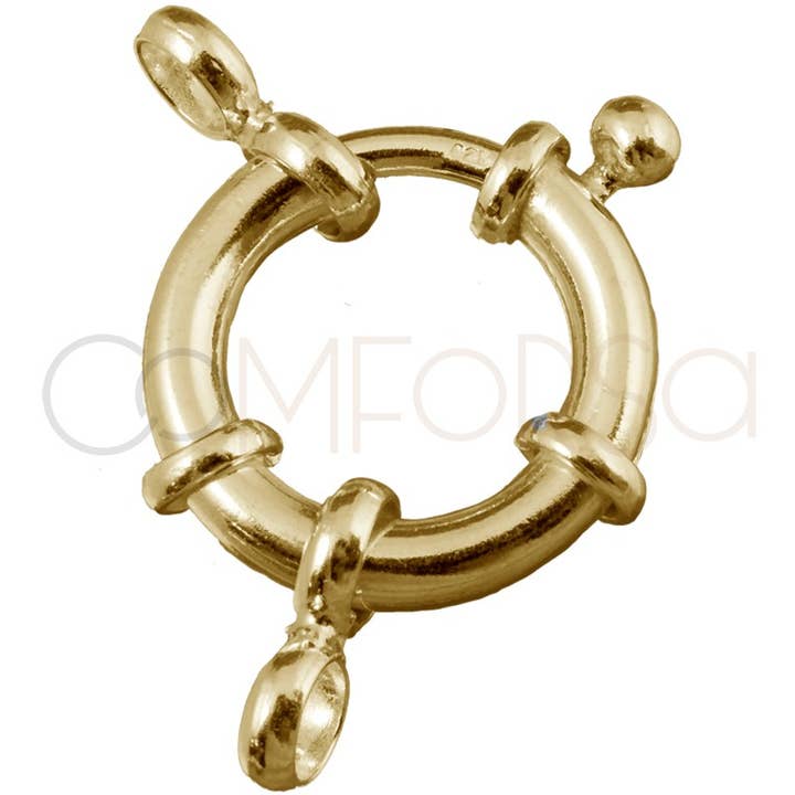 Rose Gold-Plated Spring Ring With Rings 18 Mm for wholesale by COM FORSA SL