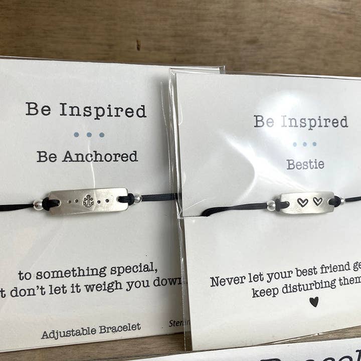 "Be Inspired" Symbol Adjustable Bracelets for wholesale by Leslie Ishihara Designs