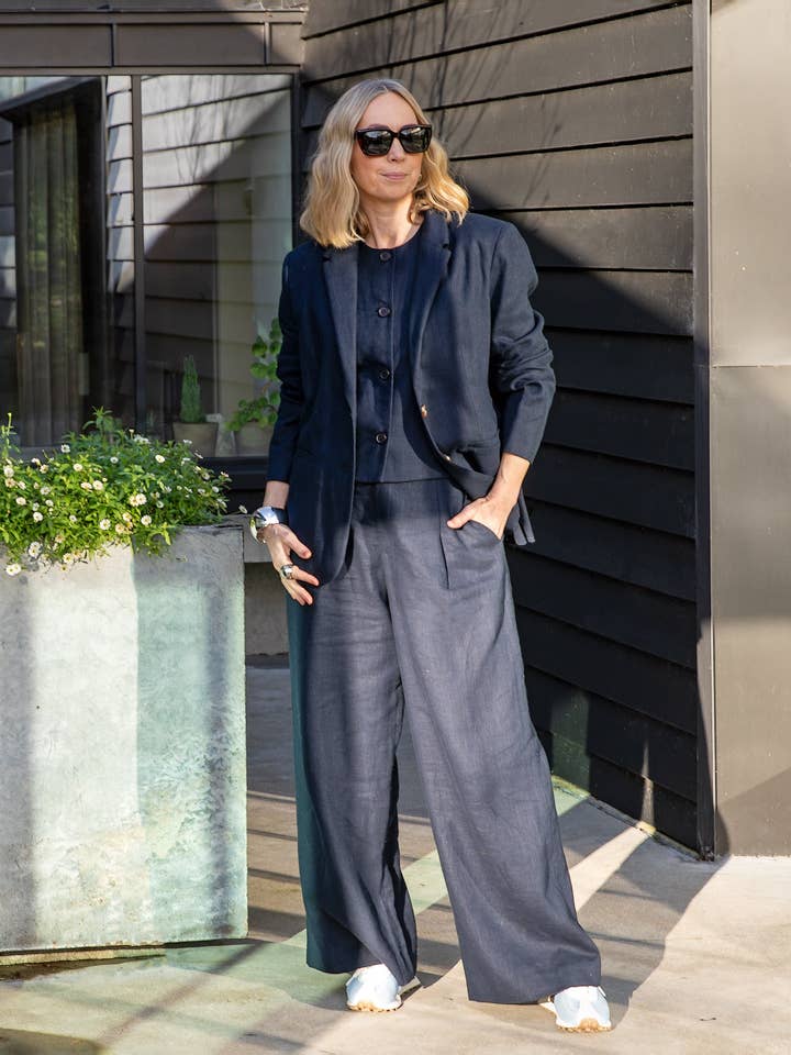 Lisa Blazer | Navy for wholesale by CHALK