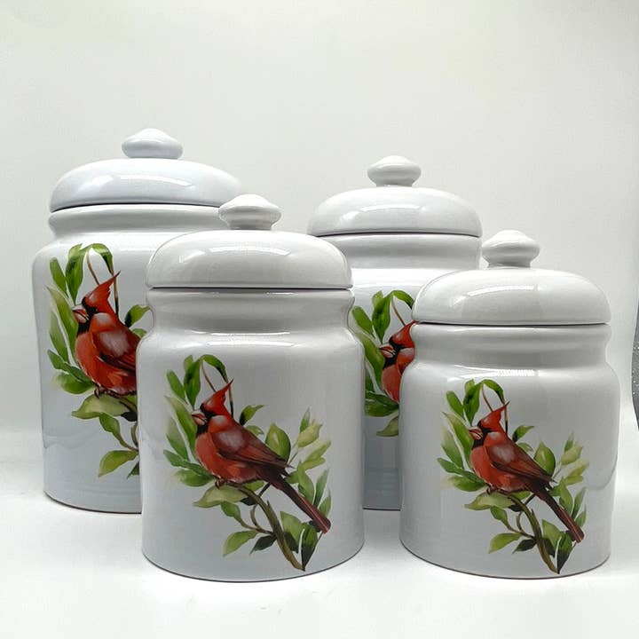 Cardinal Canister Set, 4 pc. for wholesale by JD & Company